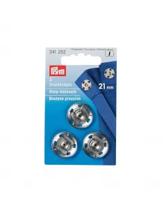 Bouton pression à coudre Prym 21 mm argent | Zephyr Tissus
