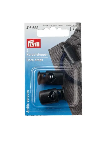 Arrêt cordon Prym 1 trou noir, plastique | Zephyr Tissus