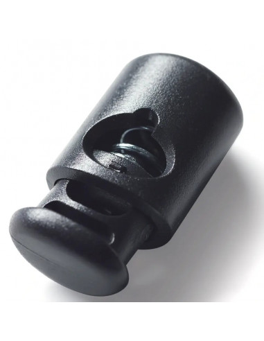 Arrêts cordons, 1 trou, noir