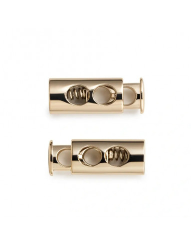 Arrêts cordons, 2 trous, or