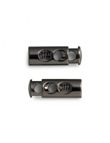 Arrêts cordons, 2 trous, noir brillant