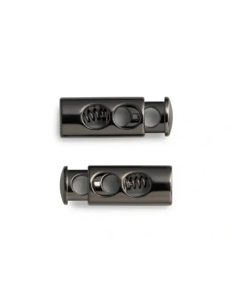 Arrêt cordon Prym 2 trous, noir brillant | Zephyr Tissus