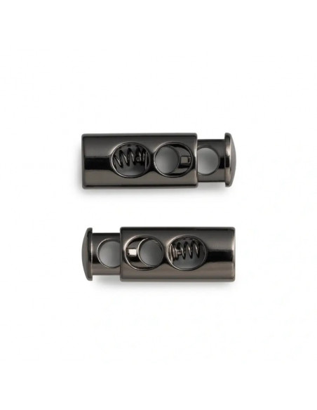 Arrêts cordons, 2 trous, noir brillant