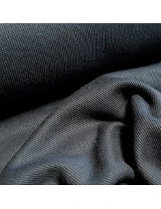 Tissu, Jersey de Coton Uni, Bleu Nuit, Laize 150 cm, Coton Stretch Oeko-Tex 2