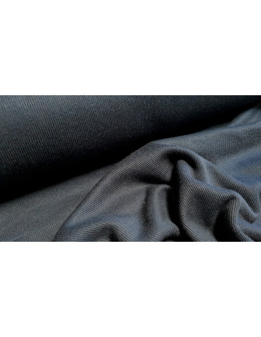 Jersey maille coton uni bleu nuit