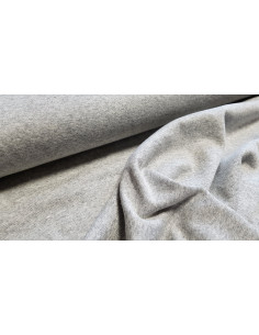 Jersey maille coton uni gris chiné 2