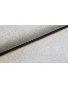 Jersey maille coton uni gris chiné