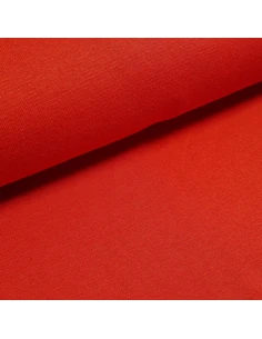 Tissu, Jersey de Coton Uni, Rouge Éclatant, Laize 160 cm, Coton Stretch Oeko-Tex