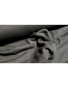 Jersey maille coton uni noir 2