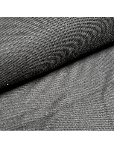 Tissu, Jersey de Coton Uni, Noir Intense, Laize 150 cm, Coton Stretch Oeko-Tex