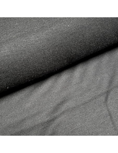 Tissu, Jersey de Coton Uni, Noir Intense, Laize 150 cm, Coton Stretch Oeko-Tex