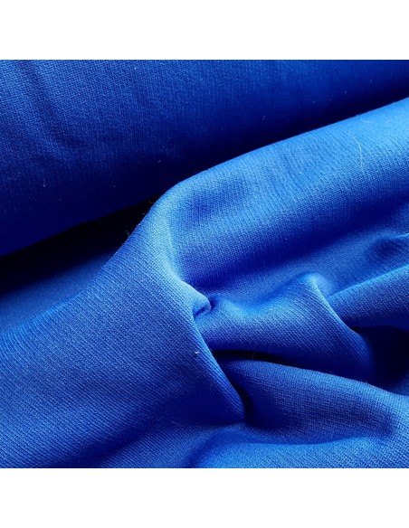 Tissu, Sweat Uni, Bleu Roi, Laize 180 cm, 70% Coton 30% Polyester