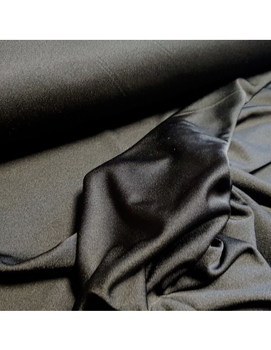 Tissu, Lycra Fin Stretch, Noir, Laize 140 cm, Fluide Extensible