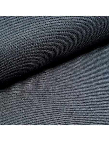 Tissu, Jersey de Coton Uni, Bleu Nuit, Laize 170 cm, Coton Stretch Oeko-Tex