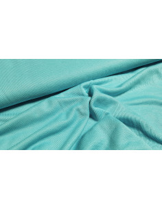 Jersey maille coton uni bleu turquoise 2