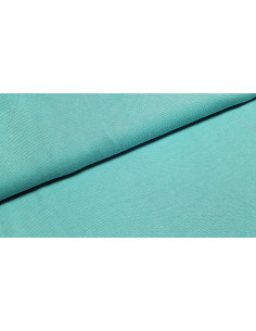 Jersey maille coton uni bleu turquoise