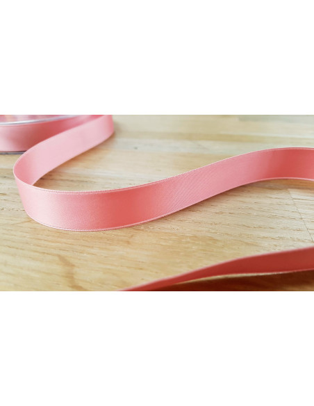 Ruban satin, 16mm, bois de rose