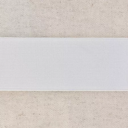 Élastique côtelé, 40mm, blanc