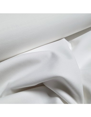 Tissu, Jersey Uni, Blanc Cassé, Laize 150 cm, Polyester Stretch