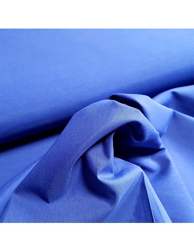 Tissu, Toile Polycoton Uni, Bleu Roi, Laize 160 cm, 60% Polyester 40% Coton