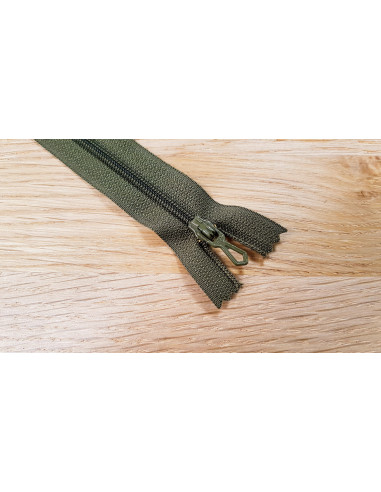 Fermeture Eclair Z51, Nylon, vert kaki, 35cm