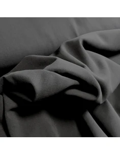 Tissu, Toile Polycoton Unie, Noire, Laize 160 cm, 60% Coton 40% Polyester 2