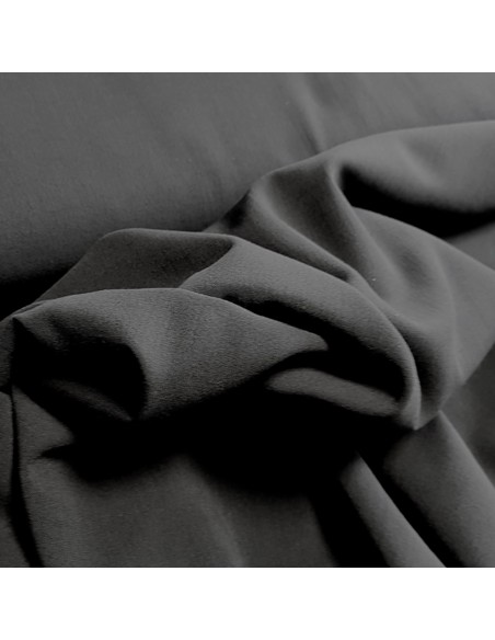 Tissu, Toile Polycoton Unie, Noire, Laize 160 cm, 60% Coton 40% Polyester