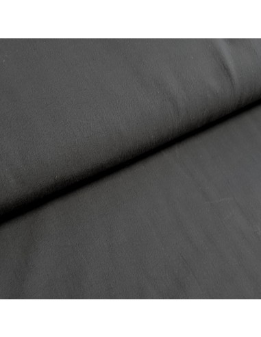 Tissu, Toile Polycoton Unie, Noire, Laize 160 cm, 60% Coton 40% Polyester