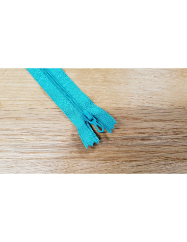Fermeture Eclair Z51, Nylon, bleu canard, 30cm