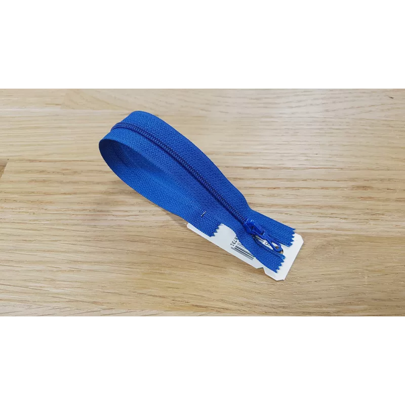 Fermeture Eclair Z51, Nylon, bleu drapeau, 35cm
