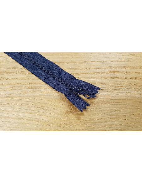 Fermeture Eclair Z51, Nylon, bleu marine, 12cm