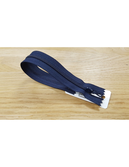 Fermeture Eclair Z51, Nylon, bleu marine, 18cm