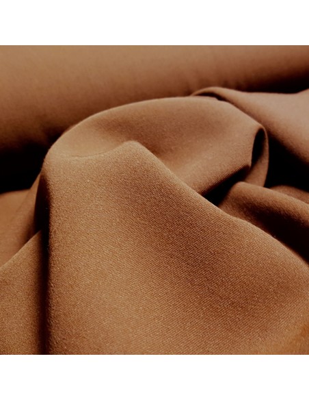 Tissu, Tailleur Uni, Marron Clair, Laize 160 cm, 70% Polyester 30% Coton