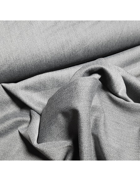 Tissu, Tailleur Mélangé Stretch, Gris, Laize 140 cm, 70% Laine 30% Viscose