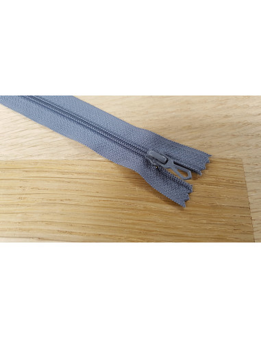 Fermeture Eclair Z51, Nylon, gris foncé, 20cm