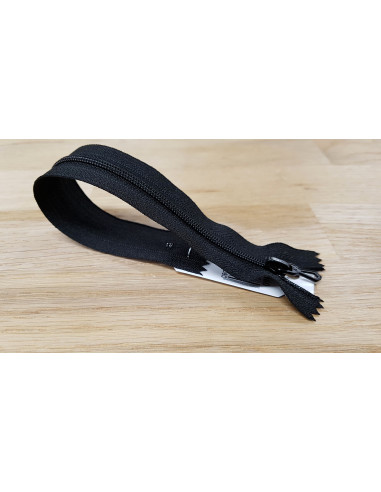 Fermeture Eclair Z51, Nylon, noir, 10cm
