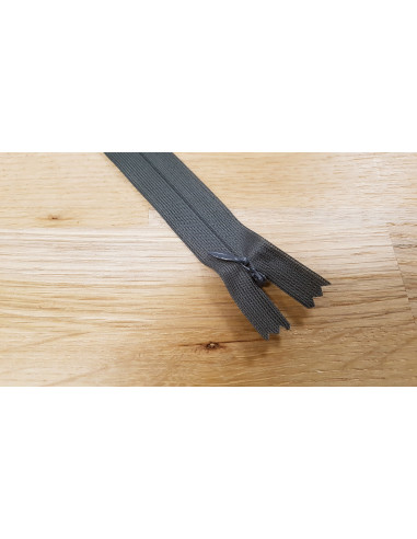 Fermeture Eclair Z41, Nylon invisible, gris anthracite, 40cm