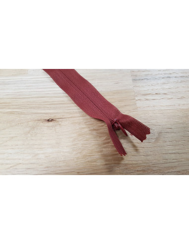 Fermeture Eclair Z41, Nylon invisible, bourgogne, 60cm