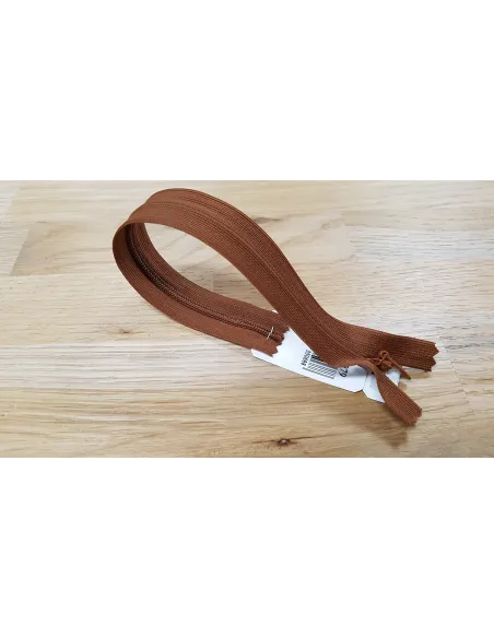 Fermeture invisible Prym Z41 marron 22 cm | Zephyr Tissus