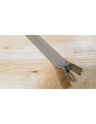 Fermeture Eclair Z41, Nylon invisible, tabac, 60cm