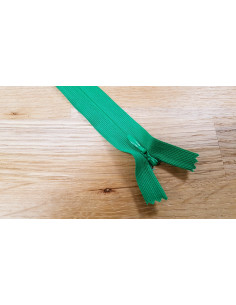 Fermeture Eclair Z41, Nylon invisible, vert émeraude, 22cm 2