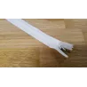 Fermeture Eclair Z41, Nylon invisible, blanc, 60cm