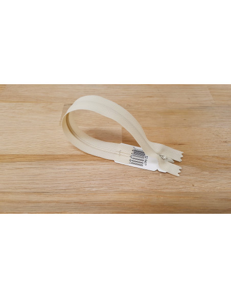 Fermeture Eclair Z41, Nylon invisible, lin, 40cm