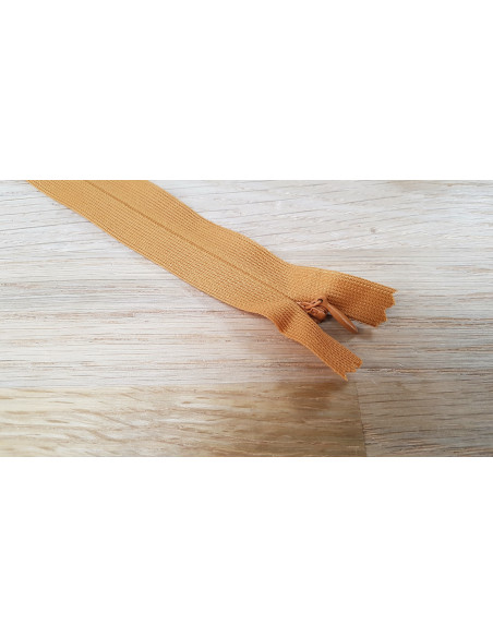 Fermeture Eclair Z41, Nylon invisible, havane, 22cm