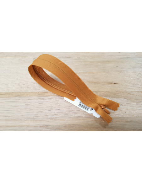 Fermeture Eclair Z41, Nylon invisible, havane, 60cm