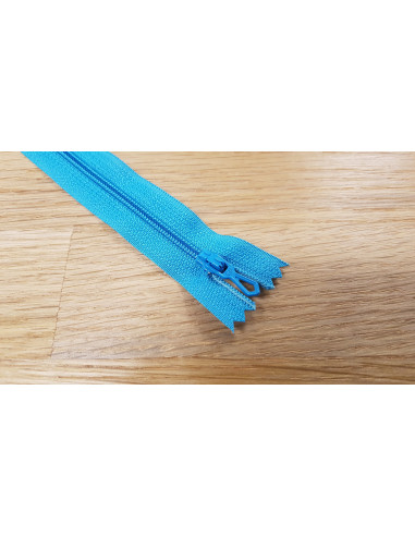 Fermeture Eclair Z51, Nylon, bleu gitane, 45cm
