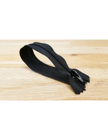 Fermeture Eclair 5mm, Nylon, noir, 20cm