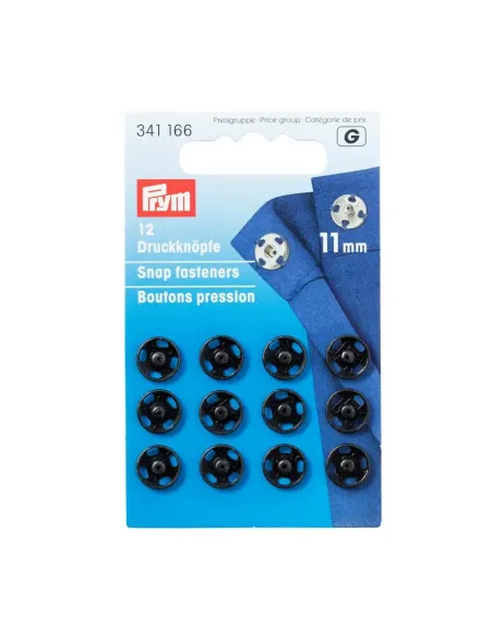 Boutons pression à coudre Prym 11 mm Noir | Zephyr Tissus