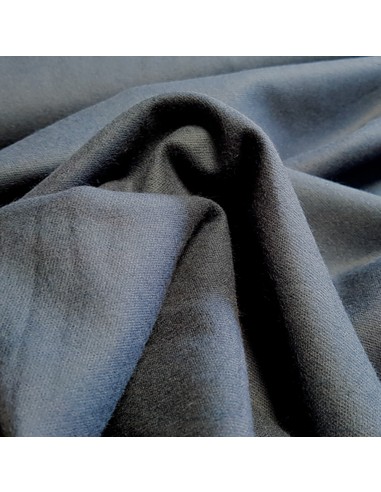 Tissu, Coton Gratté (Pilou) Uni, Bleu Marine, Laize 142 cm, 100% Coton 165g/m²