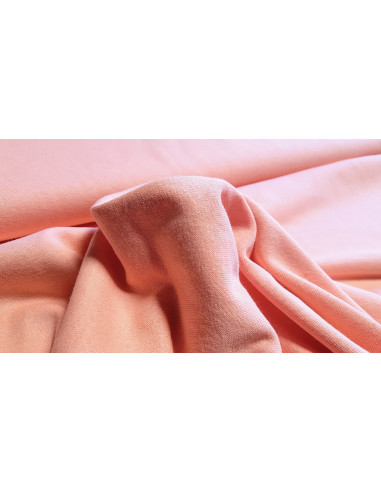 Jersey maille coton uni rose pâle